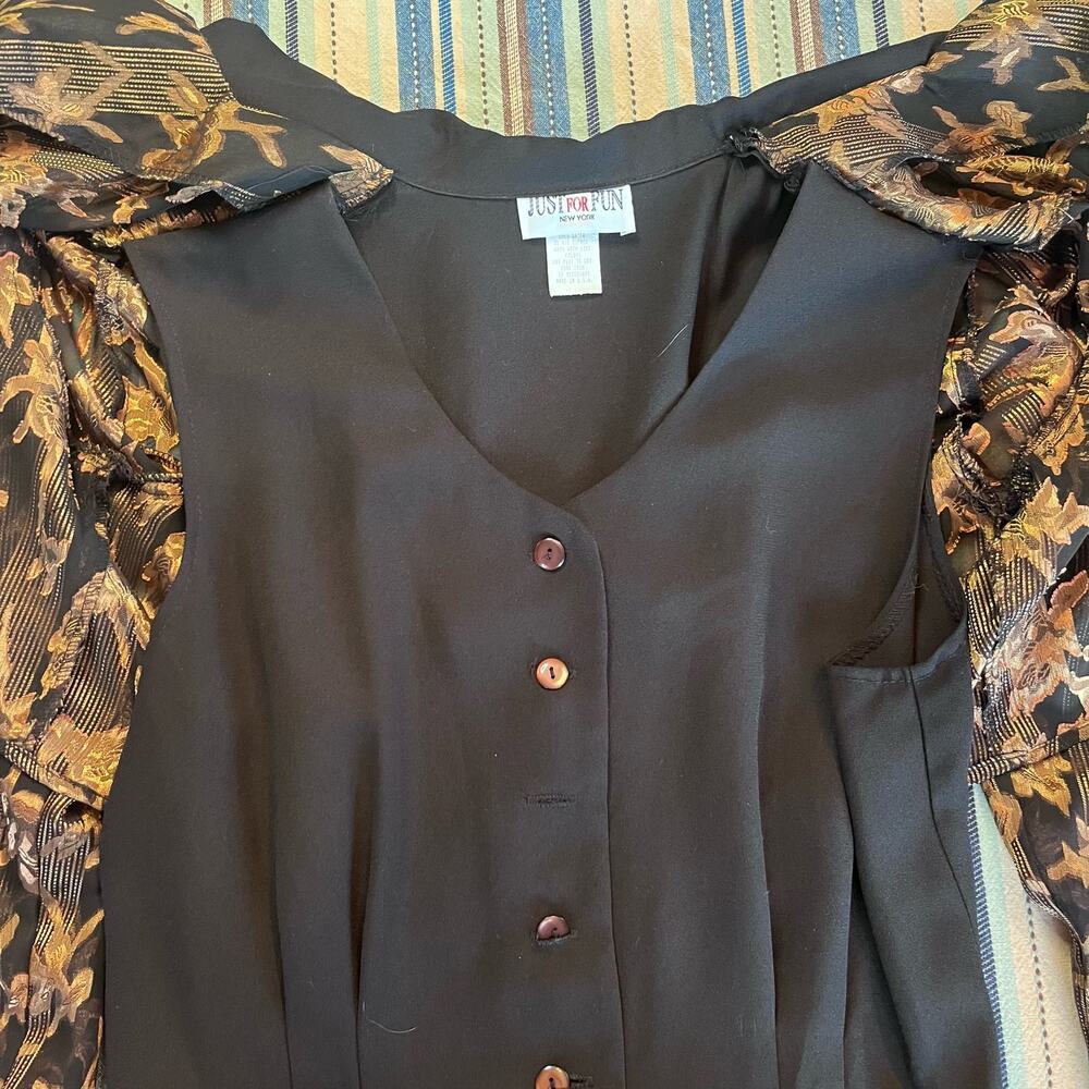 80s black & gold jumpsuit - Picture 5 of 5